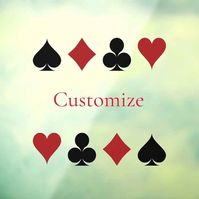 Kartenspielen Anzug Thunder_Cove Fensteraufkleber (Blatt 3)