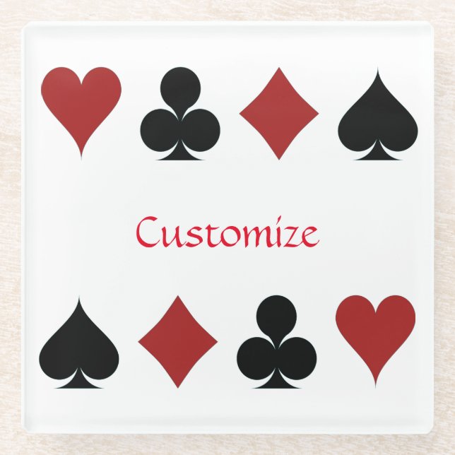Kartenspielen Anzug Thunder_Cove Glasuntersetzer (Vorderseite)