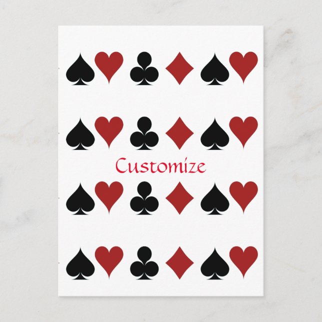 Kartenspielen Anzug Thunder_Cove Postkarte (Vorderseite)