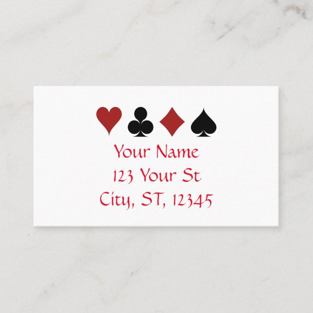 Kartenspielen Anzug Thunder_Cove Visitenkarte (Vorderseite)