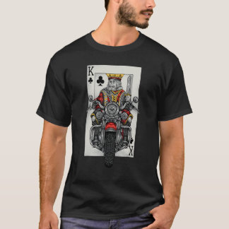Kartenspielen beim Fahren mit einem Motorrad T-Shirt