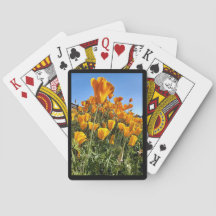 Kartenspielen California Poppies Schwarzer Rahmen