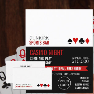Kartenspielen, Casino Night, Gaming Industry, Anzu Flyer