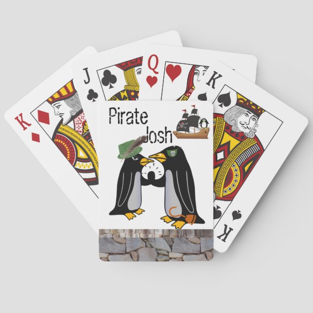 Kartenspielen Deck Pinguin Pirate Ship Stones Spielkarten (Rückseite)
