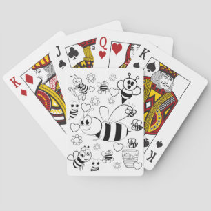 Kartenspielen der Coloring Bumblebee Spielkarten