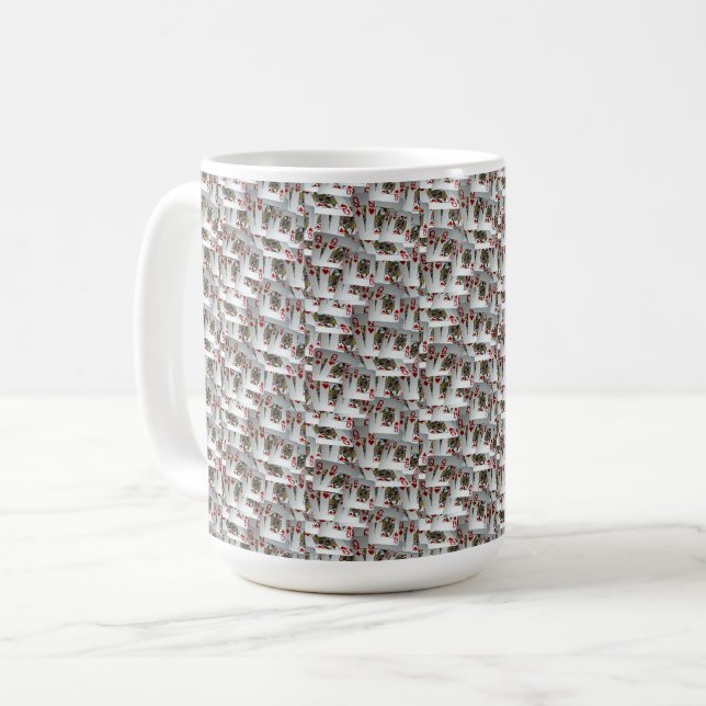 Kartenspielen, Design der Damen Kaffeetasse (Vorderseite Links)