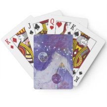 Kartenspielen im Mondbergdesign