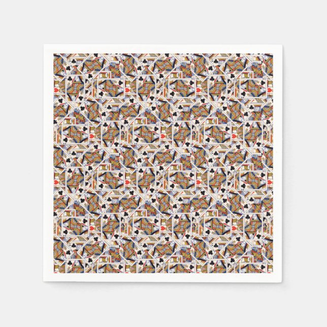 Kartenspielen Papier Napkin Serviette (Vorderseite)