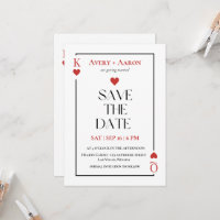 Kartenspielen Save the Date Las Vegas Wedding