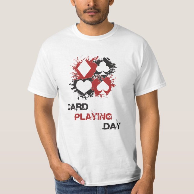 Kartenspielen Tageskarten Poker Casino Game-Gesche T-Shirt (Vorderseite)