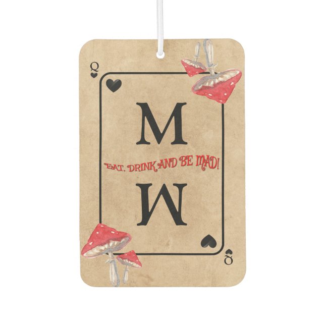 Kartenspielen verrückte Pilze Autolufterfrischer (Vorderseite)