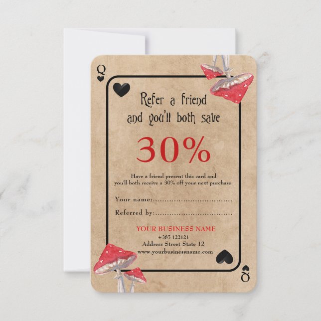 Kartenspielen - Verweiskarte für verdrehte Pilze (Vorderseite)