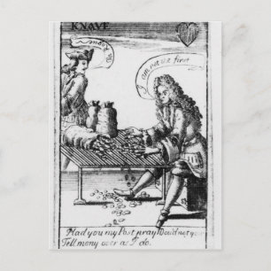 Kartenspielen zum Gedenken Postkarte