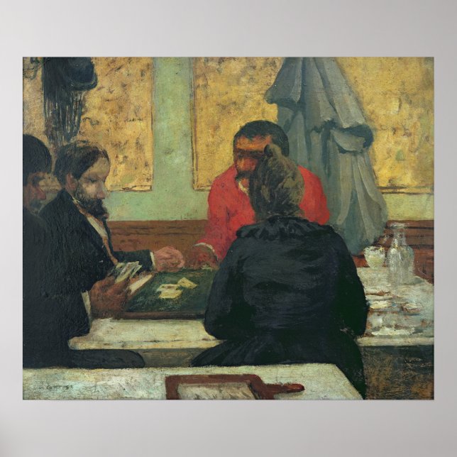Kartenspieler, 1883 poster (Vorne)