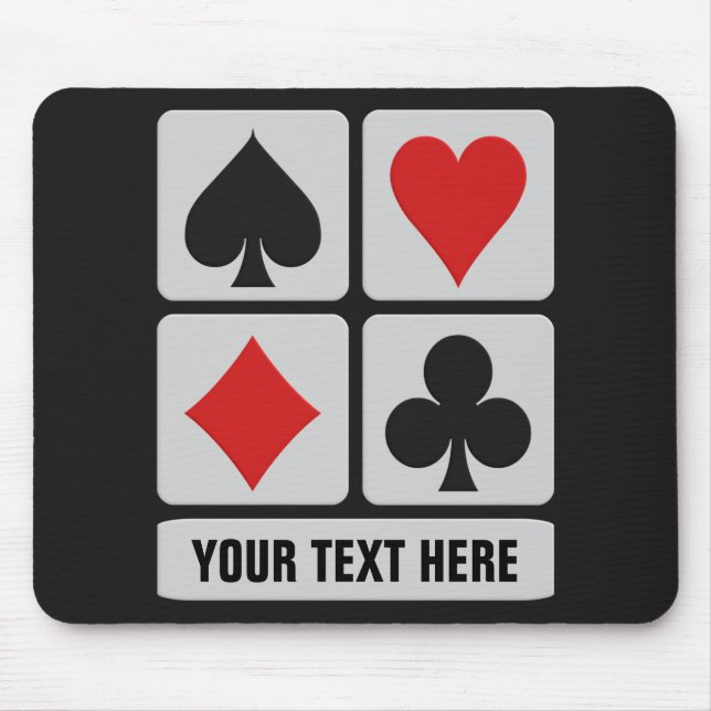 Kartenspieler-Gewohnheit mousepad (Vorne)