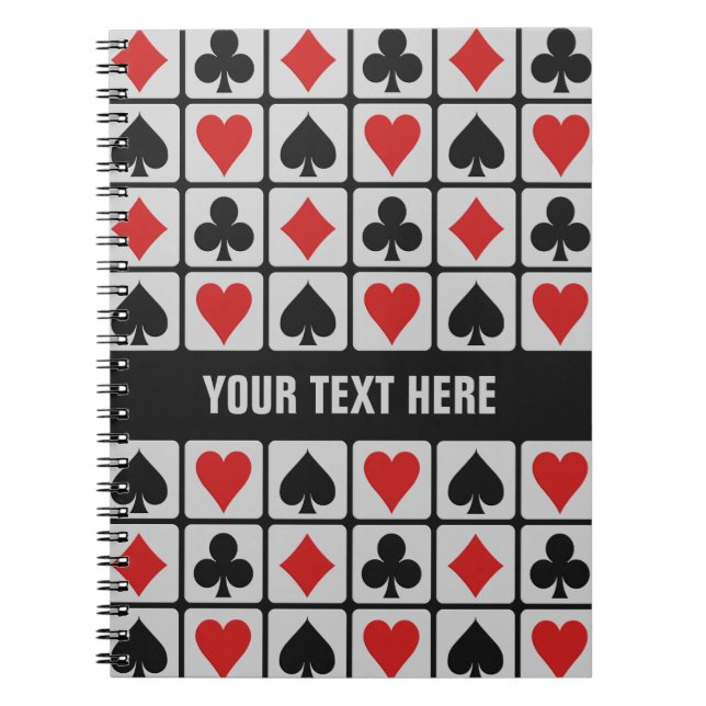Kartenspieler-Gewohnheitsnotizbuch Notizblock (Vorderseite)