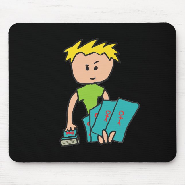 Kartenspieler Mousepad (Vorne)