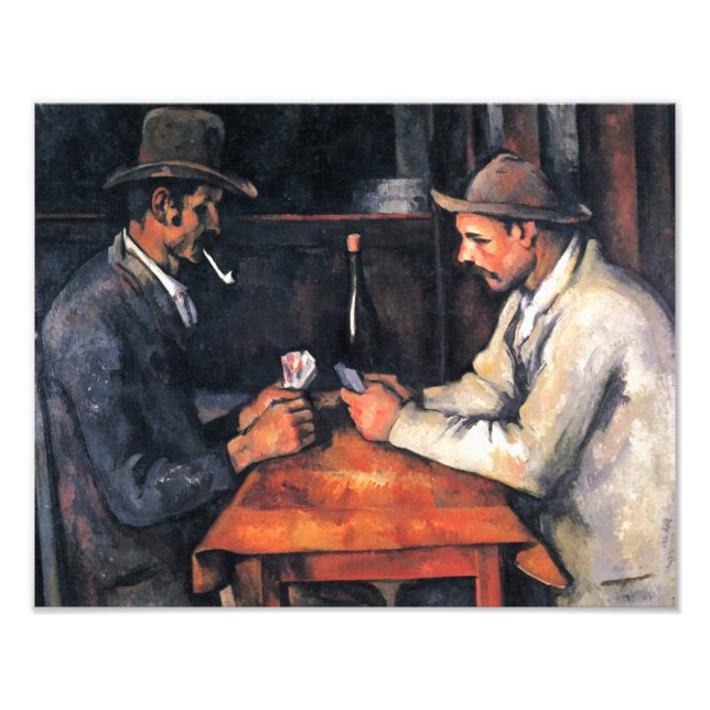 Kartenspieler Paul Cezanne Malerei Art Fotodruck (Vorne)