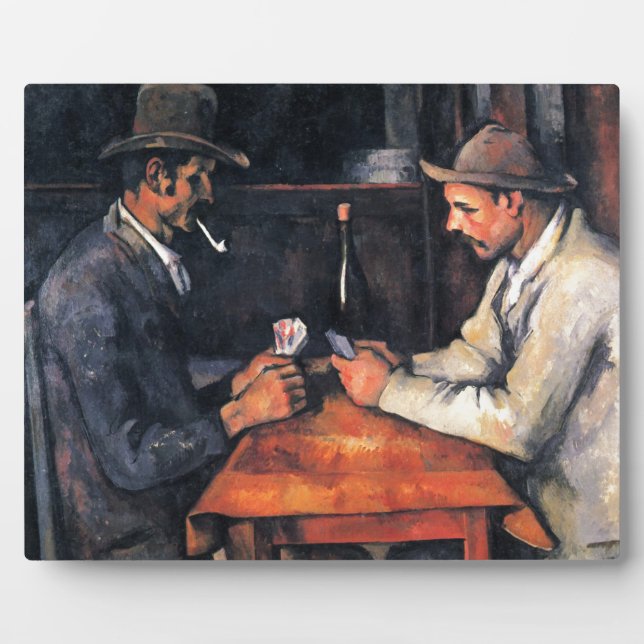 Kartenspieler Paul Cezanne Malerei Art Fotoplatte (Vorderseite)