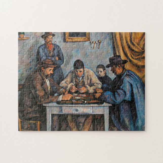 Kartenspieler Paul Cezanne Malerei Art Puzzle (Horizontal)