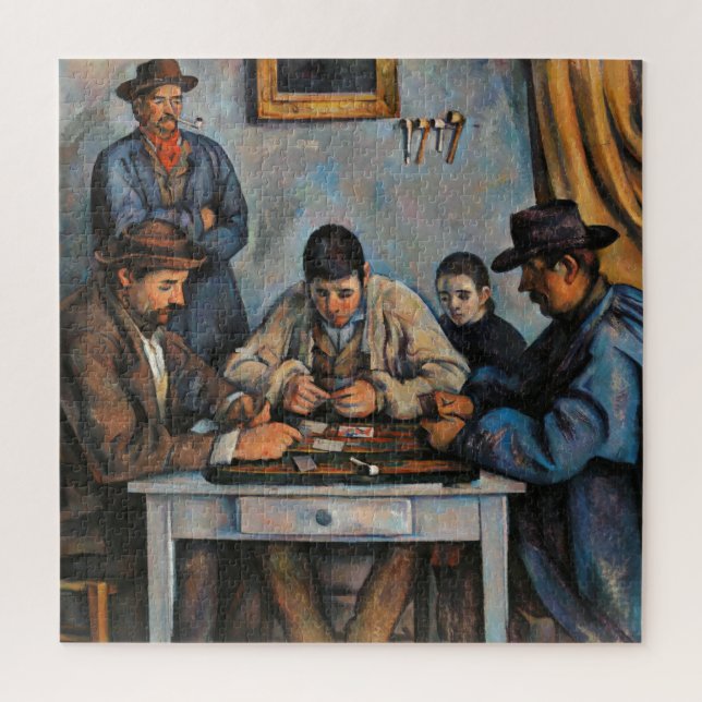 Kartenspieler Paul Cezanne Malerei Art Puzzle (Vertikal)