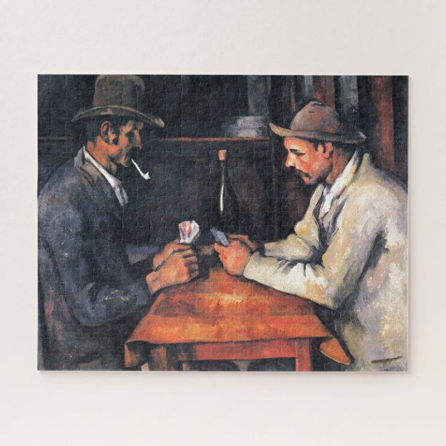 Kartenspieler Paul Cezanne Malerei Art Puzzle (Horizontal)