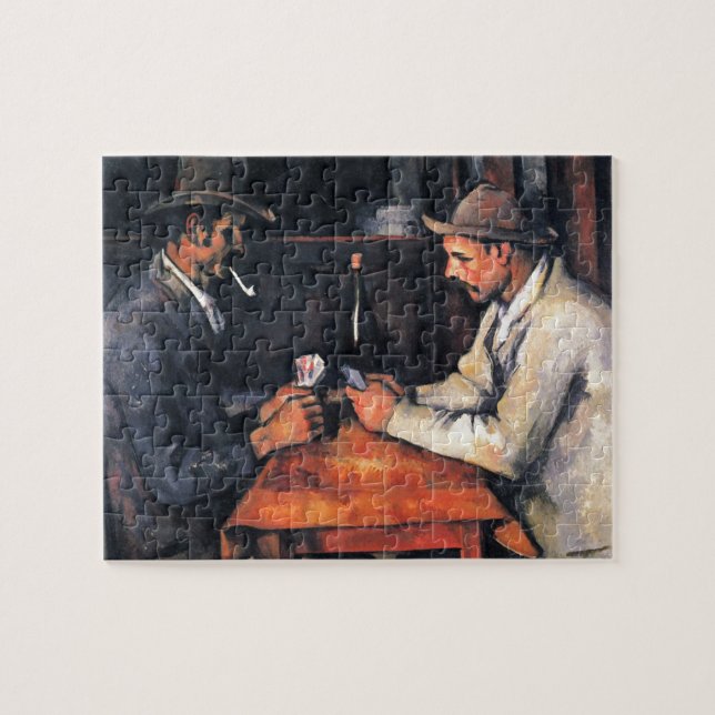 Kartenspieler Paul Cezanne Malerei Art Puzzle (Horizontal)