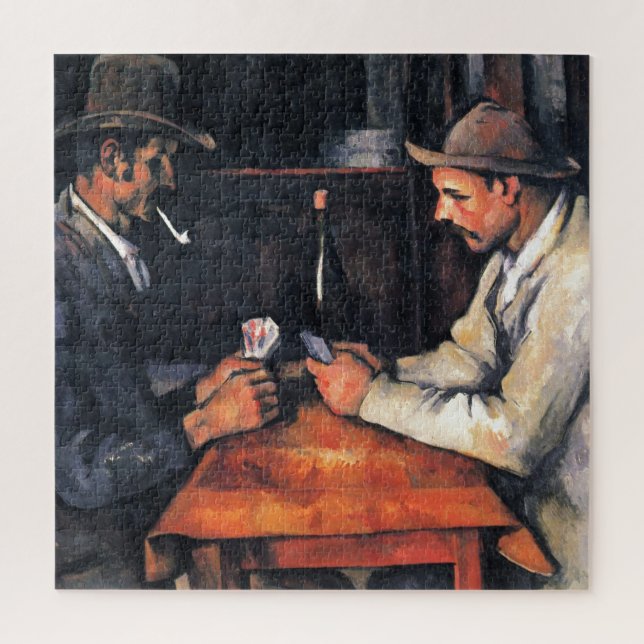 Kartenspieler Paul Cezanne Malerei Art Puzzle (Vertikal)