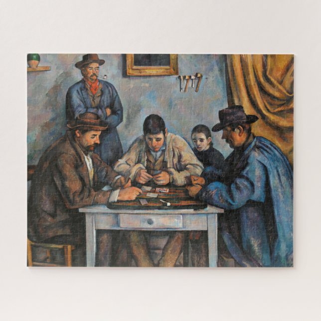 Kartenspieler Paul Cezanne Malerei Art Puzzle (Horizontal)