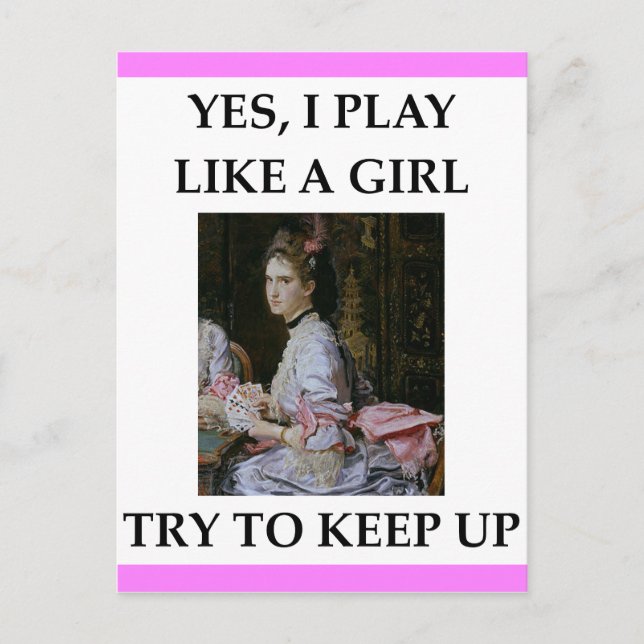 Kartenspieler Postkarte (Vorderseite)