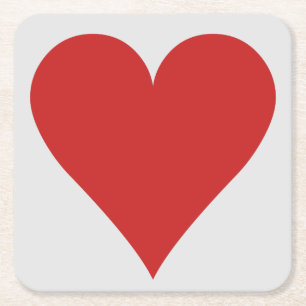 Kartenspieler-Untersetzer - Herz Rechteckiger Pappuntersetzer