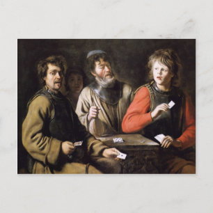 Kartenspieler von Jan Steen Postkarte