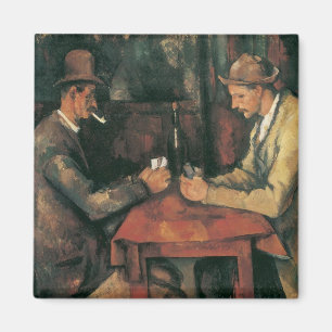 Kartenspieler von Paul Cezanne, Vintage Fine Art Magnet