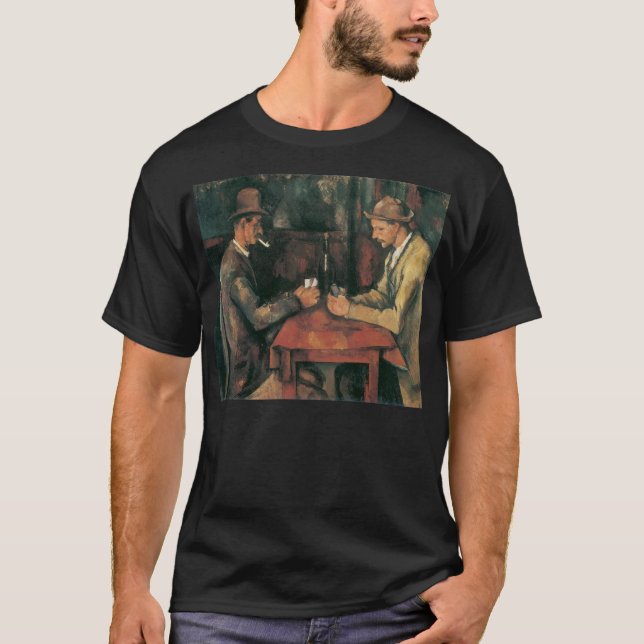 Kartenspieler von Paul Cezanne, Vintage Kunst T-Shirt (Vorderseite)