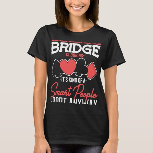 Kartenständer Bridge Kartenspiel T-Shirt (Vorderseite)