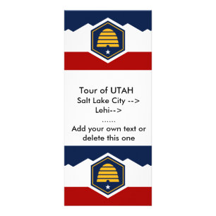 Kartenständer mit Flagge von Utah, USA Werbekarte