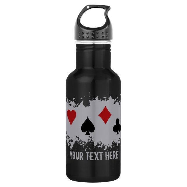 Kartenstapel Edelstahlflasche (Vorderseite)