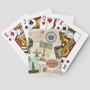 Kartenstapel für Vintage Travel Spielkarten