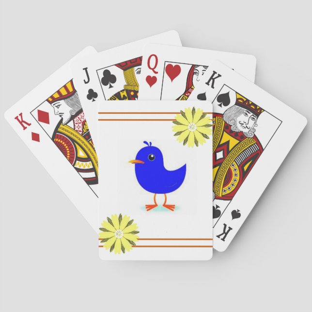 Kartenstapel Vogel Spielkarten (Rückseite)