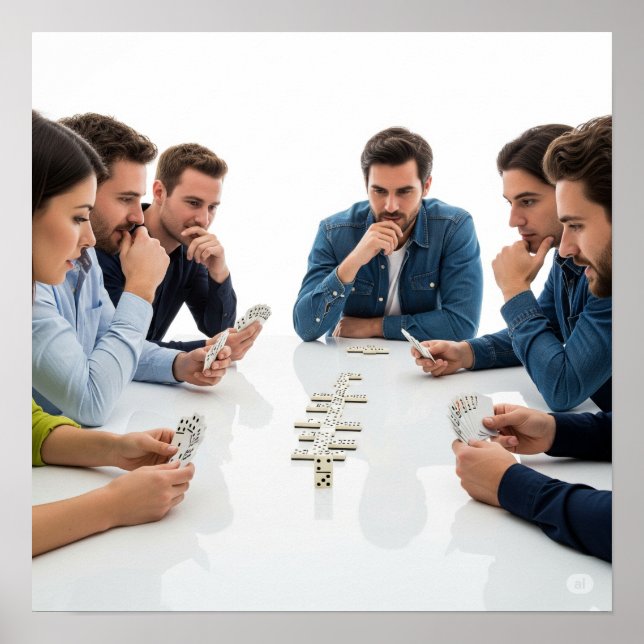 Kartenstil-Dominosteine Poster (Vorne)