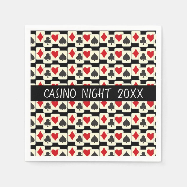 Kartensuiten Muster für benutzerdefiniertes Papier Serviette (Vorderseite)