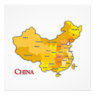 Kartenzeichen der China Fotodruck