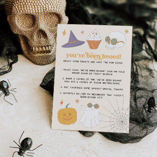 Kartenzeichen für Halloween Games im Retro-Stil Einladung