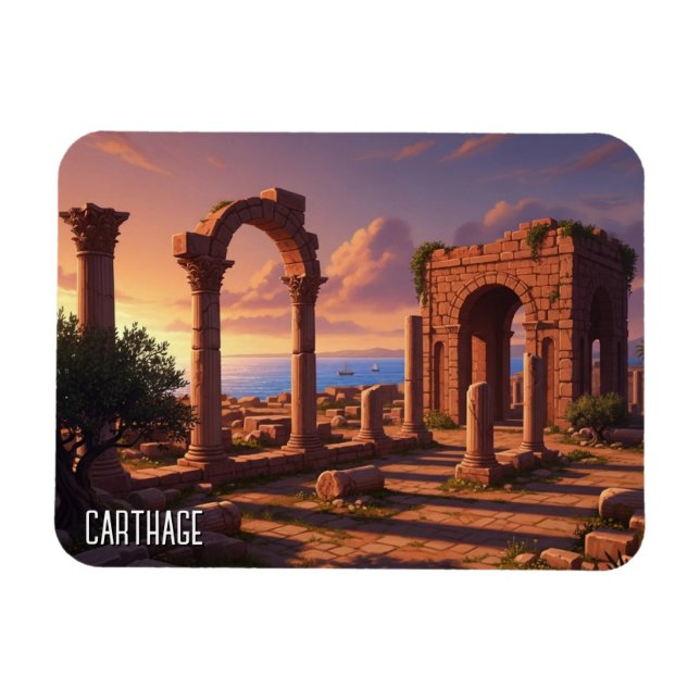 Karthago Tunesien Reise Magnet (Horizontal)
