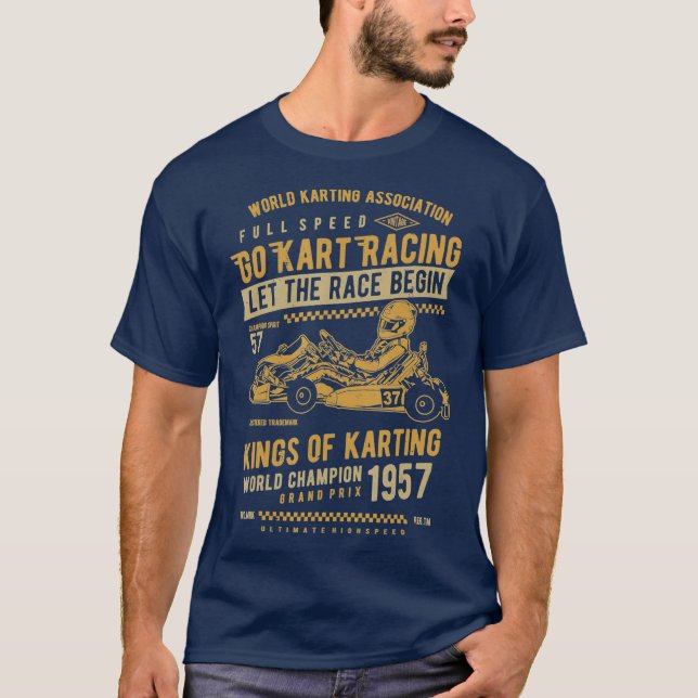 Karting Gift Race Kart Kinder Erwachsene Go Kart T-Shirt (Vorderseite)