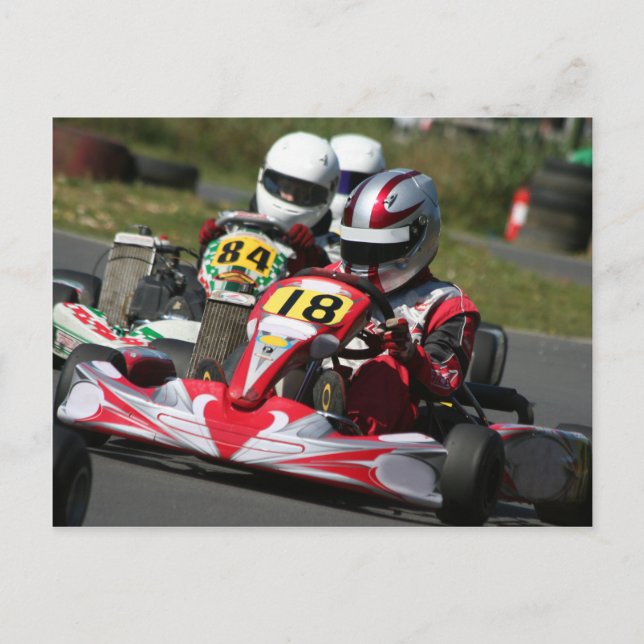 Karting Karts Minimax Motorsport Rennsport Postkarte (Vorderseite)