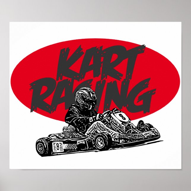 Karting-Rennen Poster (Vorne)