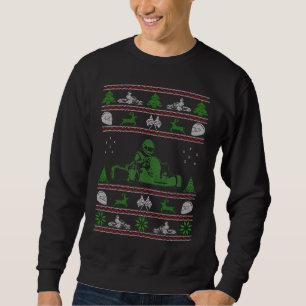Karting Weihnachtshässliche Strickjacke Sweatshirt