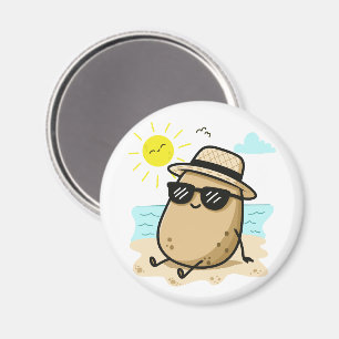 Kartoffel Am Strand Sommerstimmung Magnet