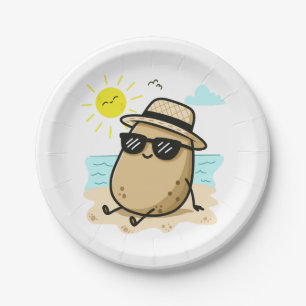 Kartoffel Am Strand Sommerstimmung Pappteller